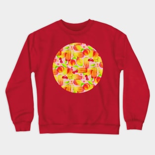 Summer Mango Pop on Pink Crewneck Sweatshirt